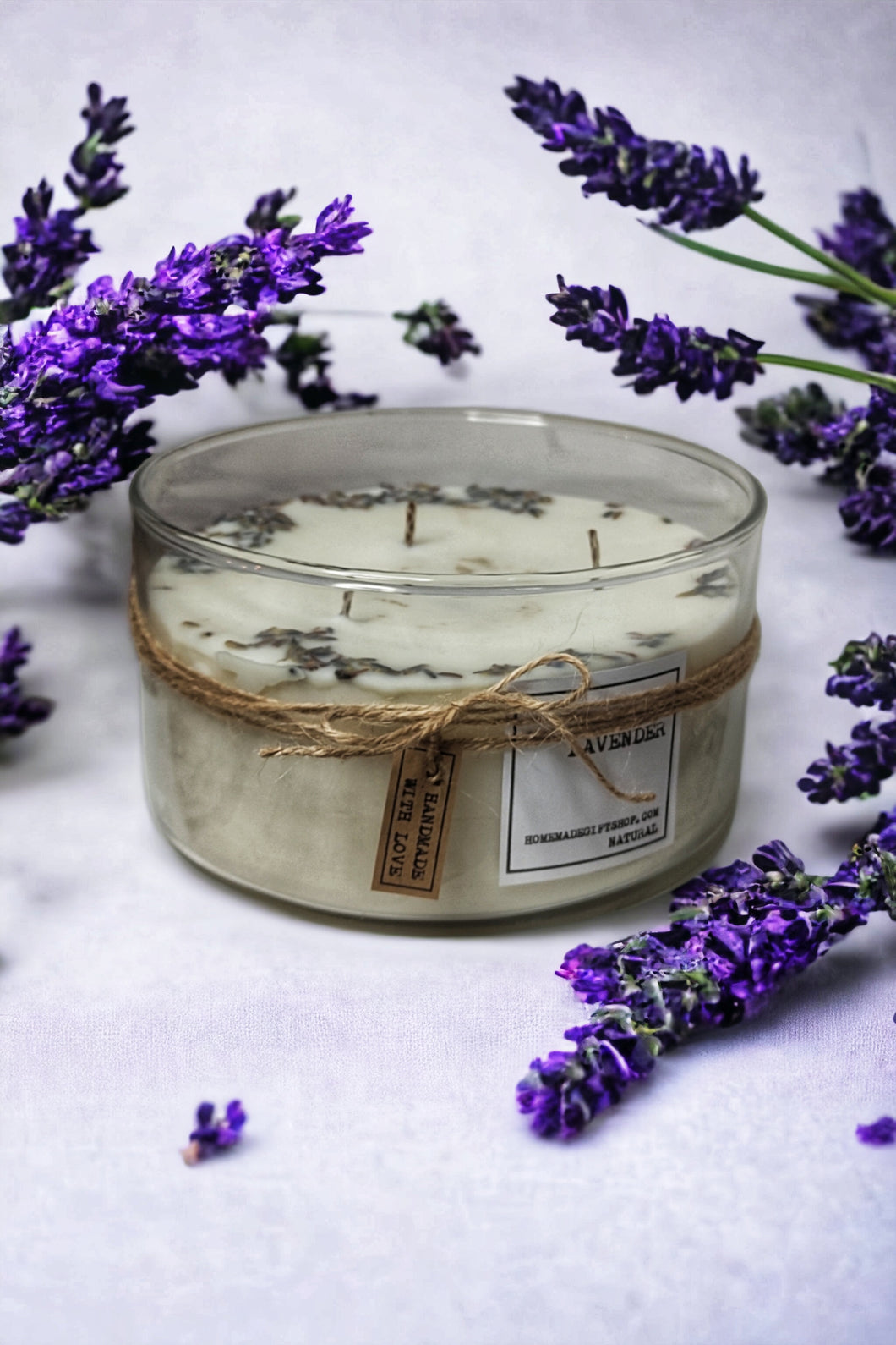 LAVENDER natural wax candle